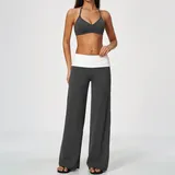 Inkstone Grey Women's Yoga Set Brushed Butt Lifting Flared Breathable