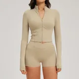 Light Camel Women's Running Fitness Yoga Activewear Set Bare Feel