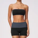 GS2570-2 · Jet Black Jet Black Women's Yoga Set Butt Lifting Fitness Tummy Control
