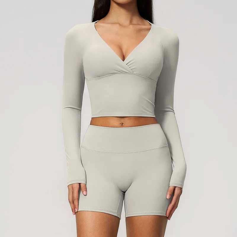 Women's Supportive Yoga Activewear Set Long Sleeve Brushed