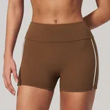 Chestnut Brown Women's Running Yoga Workout Shorts Butt Lifting Fitted