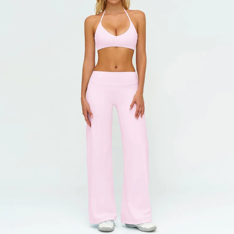 Women's Running Yoga Set 2 Piece Backless Fitted