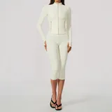 HS5529-1 · Cream White Cream White Women's Yoga Set High Waist Breathable High Waist