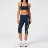 Navy Blue Women's Backless Yoga Activewear Set Quick Dry Fitted