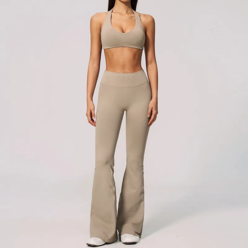 Tummy Control Women's Yoga Set 2 Piece Backless