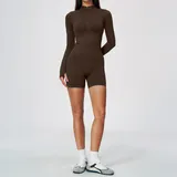 Ink Brown Women's Yoga Set Quick Dry Outdoor Quick Dry