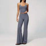 JS9616-3 · Haze Blue Haze Blue Women's Running Pilates Yoga Activewear Set Quick Dry