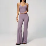 Lilac Women's Running Pilates Yoga Activewear Set Quick Dry