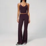 JS9616-5 · Ink Purple Ink Purple Women's Running Pilates Yoga Activewear Set Quick Dry