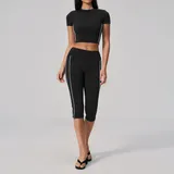 KS4539-3 · Black White Clash Black White Clash Butt Lifting Women's Yoga Activewear Set Butt Lifting
