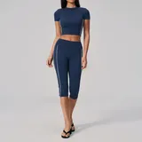 Badge Blue Butt Lifting Women's Yoga Activewear Set Butt Lifting