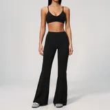 KS9616-2 · Jet Black Jet Black Women's Pilates Training Yoga Activewear Set 2 Piece