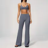 Haze Blue Women's Pilates Training Yoga Activewear Set 2 Piece
