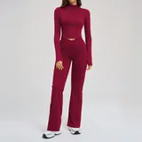 Cherry Red Running Training Yoga Activewear Set Bare Feel Women's
