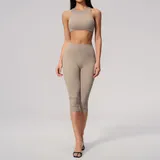 LS5529-3 · Linen Linen Women's Supportive Fitness Yoga Activewear Set High Waist