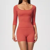 Apple Red Butt Lifting Breathable Women's Yoga Set 2 Piece