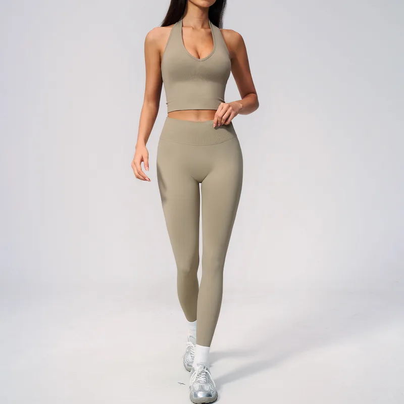 Women's Seamless Fitted Yoga Activewear Set High Waist