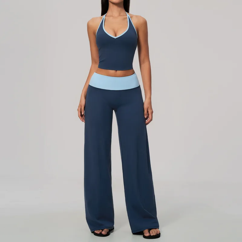 Women's Quick Dry Yoga Set Halter Neck Brushed