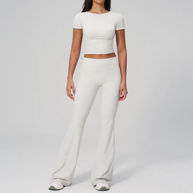 Women's Fitted Fitness Wide Leg Yoga Pants Flared