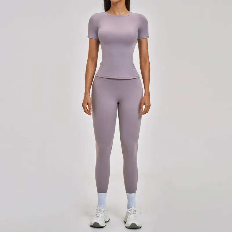 Pilates Women's Yoga Set Crew Neck Brushed Fitted