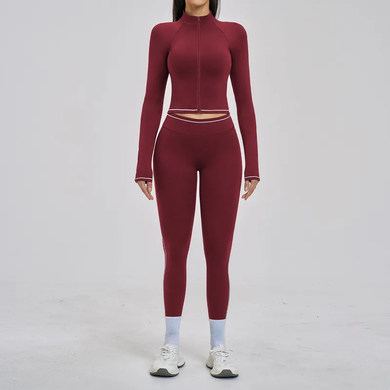 Women's Windproof Running Yoga Activewear Set Bare Feel