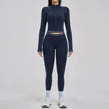 MS3562-3 · Abyss Blue Abyss Blue Women's Windproof Running Yoga Activewear Set Bare Feel