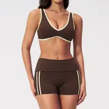 MS3588-3 · Espresso Black Espresso Black Women's Supportive Yoga Activewear Set High Waist Fitted