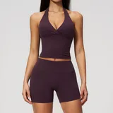 Ink Purple Butt Lifting Women's Yoga Activewear Set 2 Piece