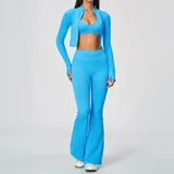 MS5112-3 · Sky Azure Sky Azure Seamless Running Yoga Set Quick Dry Breathable Women's