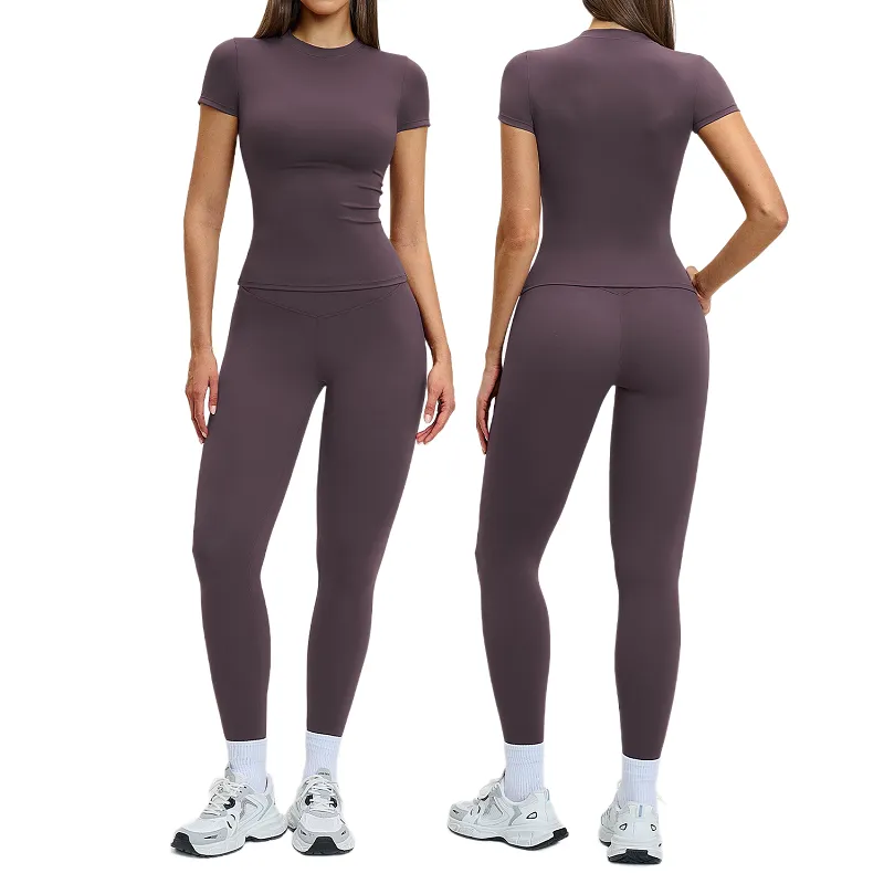 Women's Fitted Running Yoga Activewear Set Long Sleeve