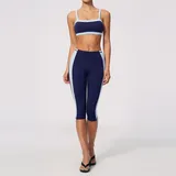 Dark Navy Women's Breathable Yoga Set Butt Lifting Slimming Fitted