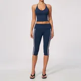 NS3588-7 · Navy Pink Clash Navy Pink Clash Backless Women's Yoga Activewear Set 2 Piece Fitted