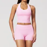 NS4506-5 · Sakra Pink Sakra Pink Pilates Women's Yoga Set Bare Feel Breathable Fitted