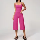 Millennial Pink Women's Yoga Activewear Set Casual Running Tank Strappy