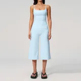 NS5555-3 · Azure Blue Azure Blue Women's Yoga Activewear Set Casual Running Tank Strappy