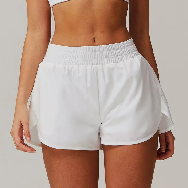 Women's Layered Running Pocket Workout Shorts Bare Feel