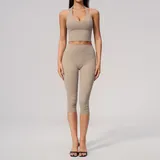 PS5529-3 · Linen Linen Women's Tummy Control Yoga Set Tummy Control Breathable