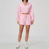Falling Blossom Pink Relaxed Fit Women's Yoga Activewear Set 2 Piece