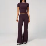 PS9616-5 · Ink Purple Ink Purple Women's Slimming Fitness Yoga Activewear Set High Waist