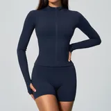 RS6116-2 · Deep Well Blue Deep Well Blue Bare Feel Women's Yoga Activewear Set Long Sleeve