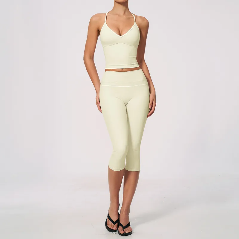 Women's Yoga Activewear Set High Waist Fitness Backless