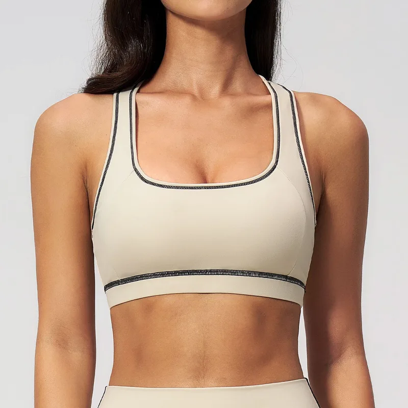 Women's Running Supportive Sports Bra Backless Tank Brushed