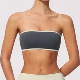 SB2570-1 · Pencil Grey Pencil Grey Women's Breathable Running Supportive Bra Color Block Fitted