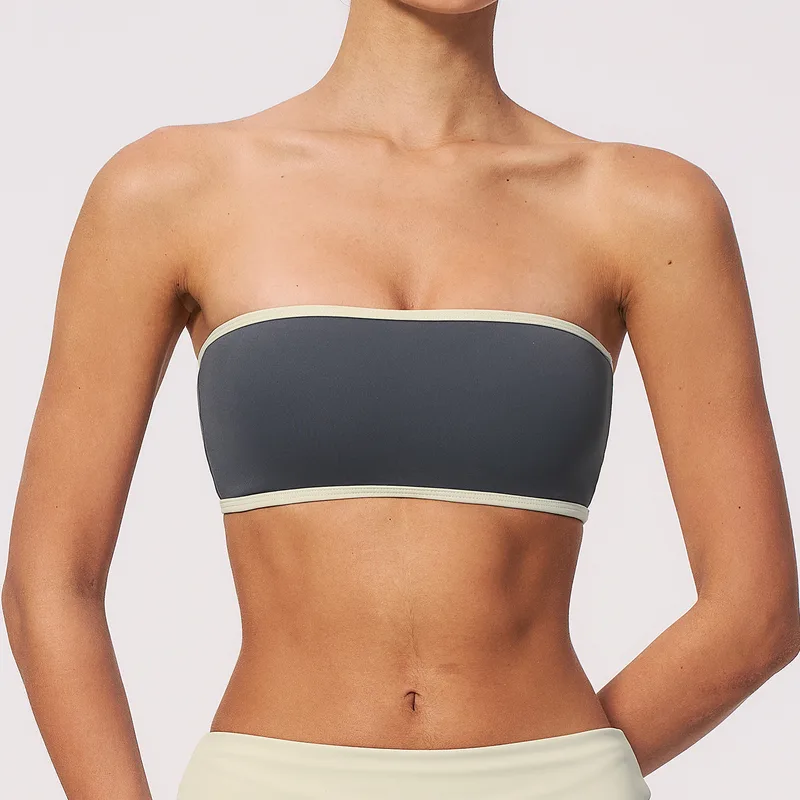 Women's Breathable Running Supportive Bra Color Block Fitted