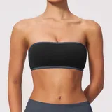 SB2570-2 · Jet Black Jet Black Women's Breathable Running Supportive Bra Color Block Fitted