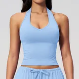 SB3058-11 · Bright Sky Blue Bright Sky Blue Women's Brushed Running Supportive Bra Backless Tank Fitted