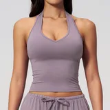 SB3058-12 · Smoky Purple Smoky Purple Women's Brushed Running Supportive Bra Backless Tank Fitted