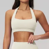 SB3091-1 · Light Apricot Light Apricot Women's Running Premium Supportive Bra Halter Neck Backless
