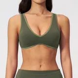 SB3588-5 · Moss Green Moss Green Women's Running Yoga Fitness Supportive Sports Bra Backless