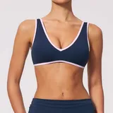 SB3588-7 · Navy Pink Clash Navy Pink Clash Women's Running Yoga Fitness Supportive Sports Bra Backless